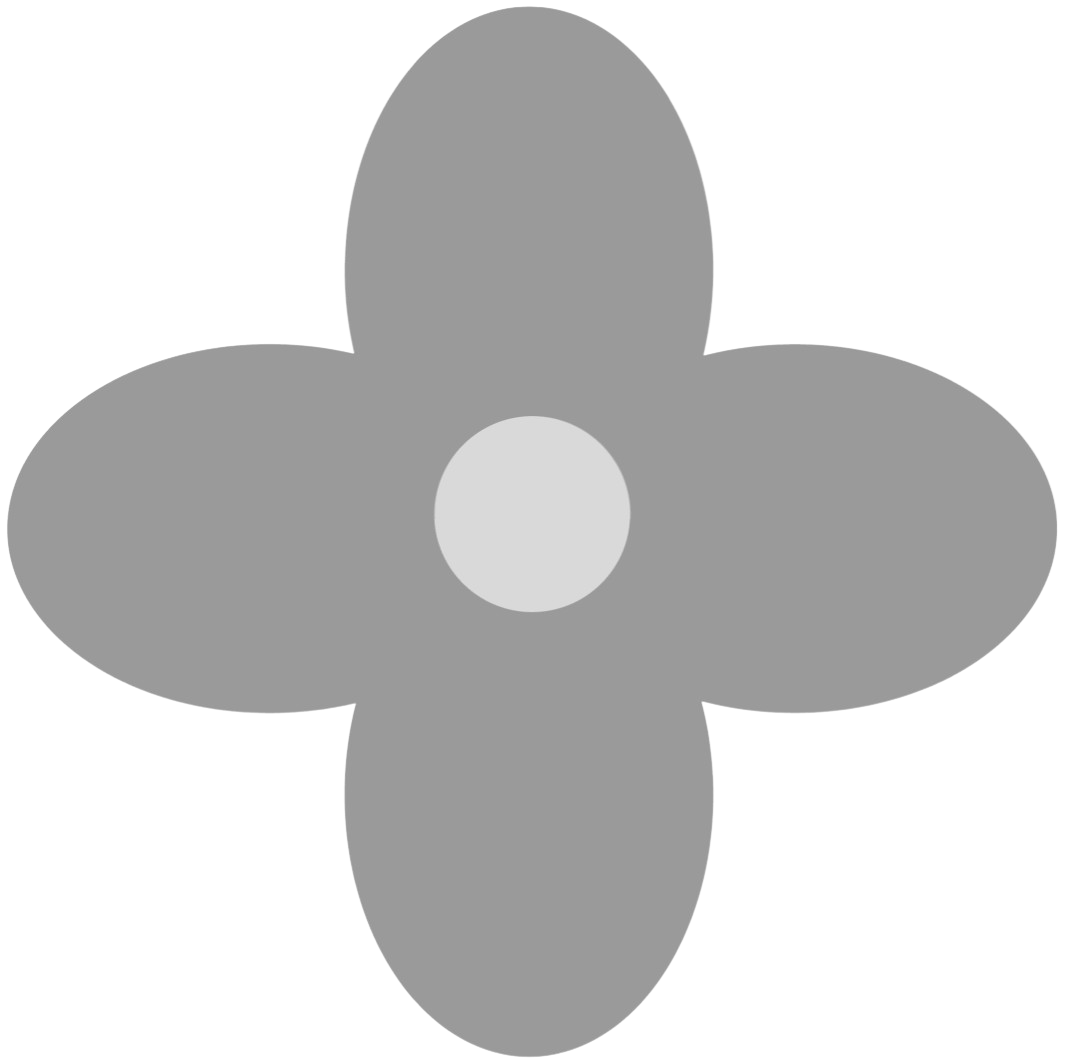 A simple grey flower design.