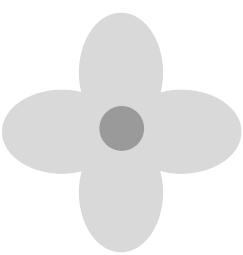 A simple grey flower design.